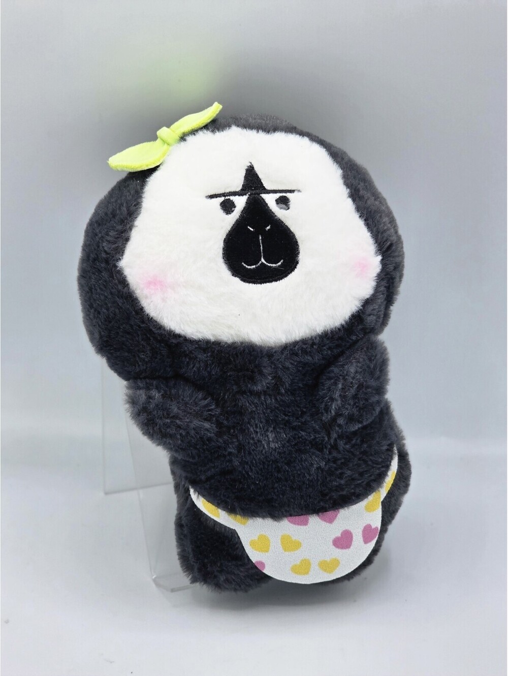 Kawaii Sloth Plush Cute Grey Stuffed Animal Bow Heart Apron Soft Toy